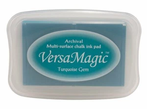 Tsukineko VERSAMAGIC Embossing Versa INK PAD Stamping Chalk 15 turquoise gem - Bild 1 von 2