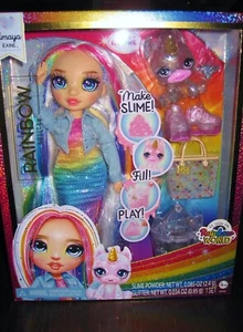 Rainbow High Amaya Raine With Slime Kit & Pet 11" Shimmer Doll Playset Posable - Picture 1 of 10