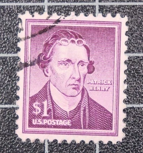 Scott 1052a  - $1.00 Patrick Henry - Used - PSE Cert Grade 98 - SCV - $100.00 - Picture 1 of 3