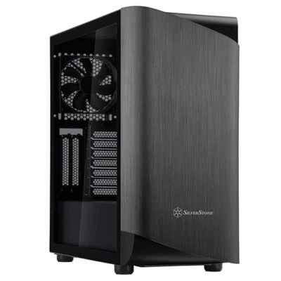 SilverStone SEA1TB-G ATX mid-tower case with aluminum bezel and steel chassis - Image 1 of 4