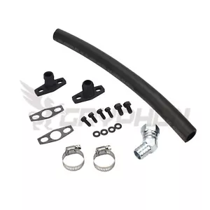 Turbo Oil Drain Line Kit Lancer 4G63 EVO 4 5 6 7 8 9 BorgWarner EFR 7163 7670 - Picture 1 of 2