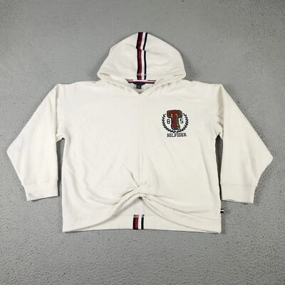Tommy Hilfiger Suéter Niñas Grande Blanco Pullover Sudadera con Capucha Niños * Foto 1 de 4