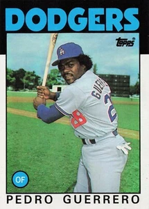 1986 Topps Baseball Pedro Guerrero Los Angeles Dodgers #145 - A - Picture 1 of 2