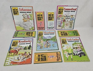 Highlights Which Way USA Menge 5 Staaten 5 Karten Puzzle Homeschool Geographie - Bild 1 von 11