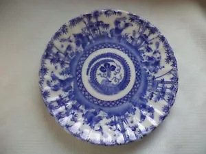 Chinese Blue And White Plate Children Catching Butterflies - Picture 1 of 10