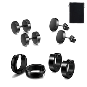 4 Paar Ohrringe Set für Herren Hypoallergen Ohrstecker Chirurgenstahl Ohrstecker - Bild 1 von 6