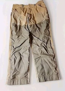 Vintage GAME WINNER Sportswear Hunting Brush Pants 38 Brown Waterproof Seat - Picture 1 of 16
