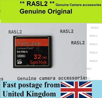 32 GB SanDisk Extreme 60 MB/s UDMA Compact Flash CF Memory Card, for Nikon, Sony - Image 1 of 4
