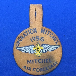 Boy Scout Air Scout / Explorers 1956 Operation Mitchel Air Force Base Leather Pa - Picture 1 of 3