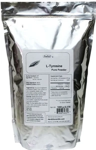 1000 g (2,2 lb) puro L-tirosina tirosina en polvo USP alerta masa muscular energía - Imagen 1 de 4