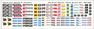 Service Vehicle MOW Door Logos HO 1:87 Scale Vehicles - Picture 1 of 2