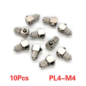 10Pcs Pneumatic Fitting 4mm Hose OD M4 Male Thread Tube Elbow Connector - Picture 1 of 6
