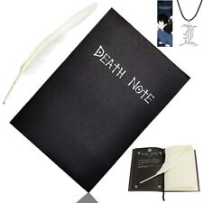 Death Note Book Cosplay Notebook/Feather Pen/Necklace/Bookmark Theme Anime UK