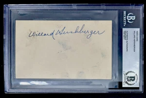 RARE! Willard Hershberger Cincinnati Reds AUTOGRAPH SIGNED INDEX Beckett D. 1940 - Picture 1 of 4