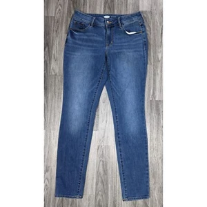 Old Navy Womens Size 4 Pockets Pop Icon Skinny Whiskered Denim Blue Jeans - Picture 1 of 10