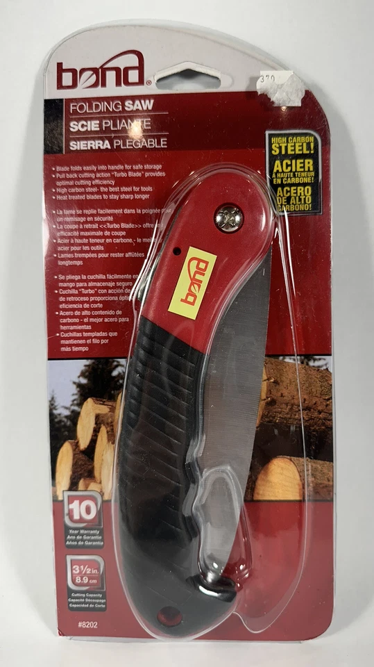 Sierra plegable Bond 8202 Turbo herramienta de jardín de robo de alto carbono - caja abierta Foto 1 de 4