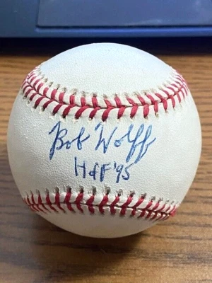 BOB WOLFF 2 SIGNED AUTOGRAPHED OAL BASEBALL!  Senators, Twins Broadcaster!  HOF! - Image 1 of 2