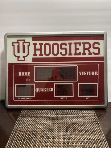 UNIVERSITY OF Indiana  Football RARE Scoreboard Alarm Clock Temperature NCAA Cover