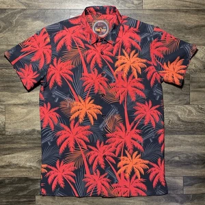 Retro Rifle High Crown Hemd Herren Medium Mehrfarbig Hawaii Button Down Selten - Bild 1 von 10