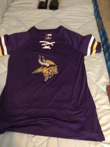 NFL Minnesota Vikings Women’s Sz Large Lace up Jersey READY TO CUSTOMIZE NWOT - Picture 1 of 4