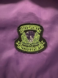 Vintage Givenchy Windbreaker Activewear 1/4 Zip Nylon Jacket Purple Green Men XL - Picture 1 of 13