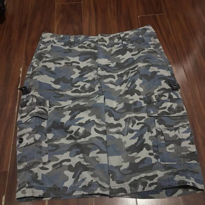 Винтажные мешковатые шорты Y2k камуфляж разноцветные 40 гранж панк хип-хоп - Изображение 1 из 4