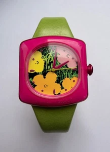 Rare Vintage ANDY WARHOL Limited Edition Numbered Watch Pink Green Vibrant ACME 15 - Bild 1 von 10