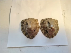 DE COLECCIÓN ALDABAS DE PUERTA CABEZAS DE LEÓN DE LATÓN - Imagen 1 de 6