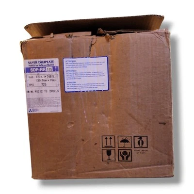 2 Rolls Mitsubishi SDP-RR175 Silver Digiplate 12" 30.5cm x 75mm 246ft NO. K6212 - Image 1 of 4