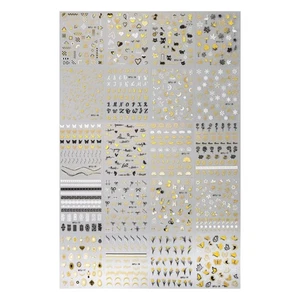 20 Sheets Gold Cats And Flower Nail Stickers Nail Wraps For Fashionable Nail - Picture 1 of 8