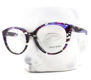 Alain Mikli Elinetta Eyeglasses A03129 003 Mosaique Violet Black 52mm No Case - Picture 1 of 8