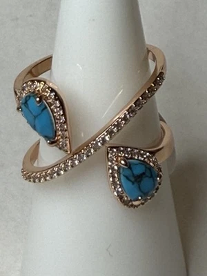 Anillo Bomb Party Diciembre 2025 “The Other Sparkler” Turquesa Magnesita/RG TALLA 9 Foto 1 de 4