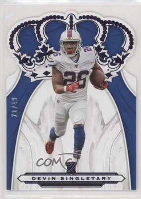 2019 Panini Chronicles Crown Royale Purple /49 Devin Singletary #CR-23 Rookie RC - Image 1 of 2