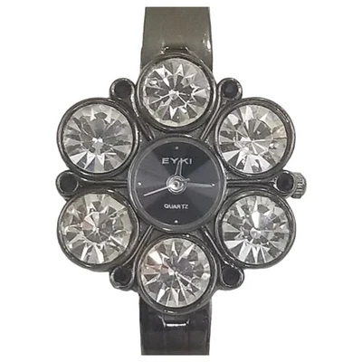 Eyki Women's Rhinestone Flower Wrist Watch Water Resistant Stainless New Battery - Image 1 of 4