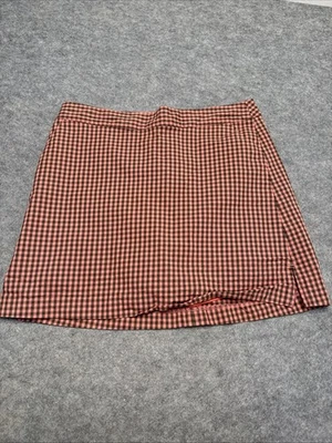 Pantalón corto de golf Lady Hagen talla 10 guinga rojo negro blanco forrado elástico Foto 1 de 4