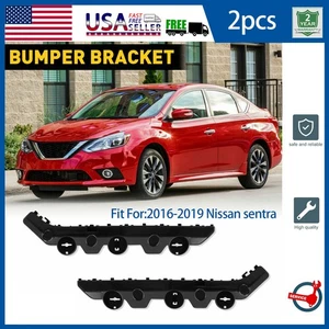 For 2016 2017 2018 Nissan Sentra Front Bumper Brackets Retainers Left Right 2pc - Foto 1 di 12