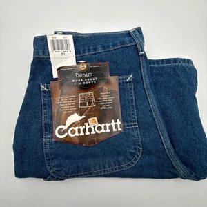 Carhartt Denim Jean Work Shorts Size 31 B28 DST Darkstone NWT NOS - Picture 1 of 9