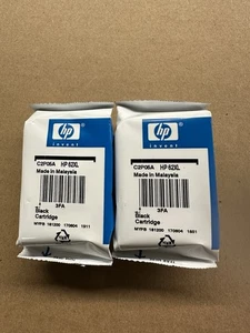 CONFEZIONE 2 INCHIOSTRI ORIGINALI HP 62XL NERO NOIR ENVY 5660 5663 5665 NUOVI -scad 2019 - Foto 1 di 2