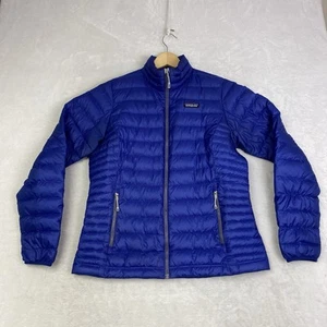 Patagonia Down Sweater Jacket Women’s L Blue Puffer Lightweight Packable READ - Picture 1 of 10
