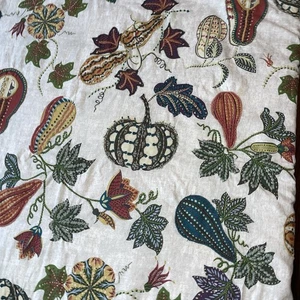 Pottery Barn Aldo Pumpkin Embroidered  Table Throw Fall/Thanksgiving #1 - Picture 1 of 8