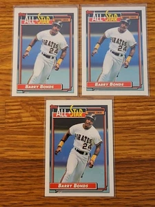 LOT 3 1992 TOPPS BASEBALL #390 BARRY BONDS PITTSBURGH PIRATES - Bild 1 von 2