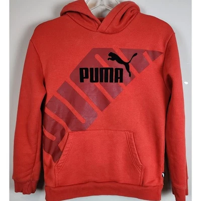 Sudadera con Capucha Niños Puma Rojo Logo Gráfico Juvenil Talla 14 16 Foto 1 de 4