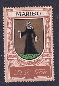 Denmark Poster Stamp Coat Of Arms  MARIBO - Picture 1 of 1