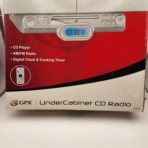 GPX Under The Counter CD Radio Digital Clock And Cooking Timer Silver - Picture 1 of 2
