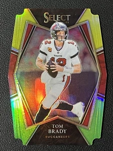 Tom Brady 2021 Select Premier Level Yellow Red Green Die-Cut Prizm TB Buccaneers - Bild 1 von 3