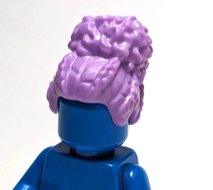 Lego - Capelli per minifigure - viola chiaro, chignon alto, intrecciato, arrotolato - Foto 1 di 1