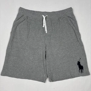 Polo Ralph Lauren Sweat Shorts Boy's Large Gray Big Pony Casual Adjustable Comfy - Picture 1 of 7