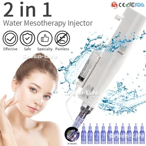 Pistola de mesoterapia Micro Pen con 10 piezas 36 pines agujas de repuesto cartuchos puntas - Imagen 1 de 13