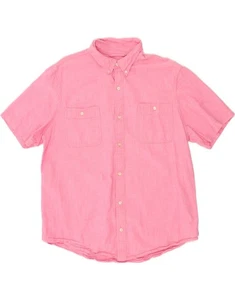 CHAPS Mens Short Sleeve Shirt XL Pink Cotton BV87 - Picture 1 of 3