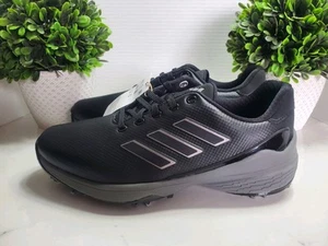 Adidas ZG23 Herren Größe 9 Schwarz Silber Metallic Grau Spikes Golfschuhe GW1178 ⚫ - Bild 1 von 6